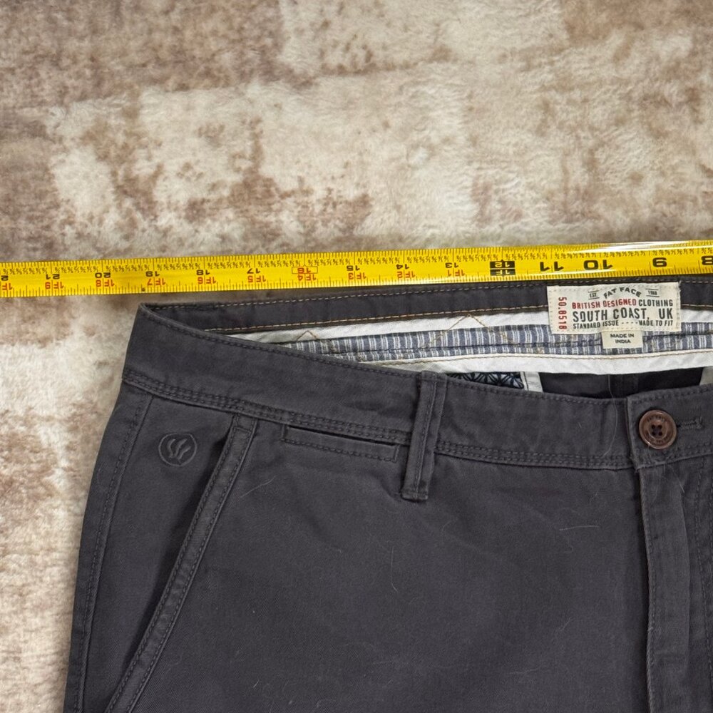 Fat Face Brand Slim Fit Cotton Stretch Chinos in Dark Grey, 38 - Picture 5 of 6